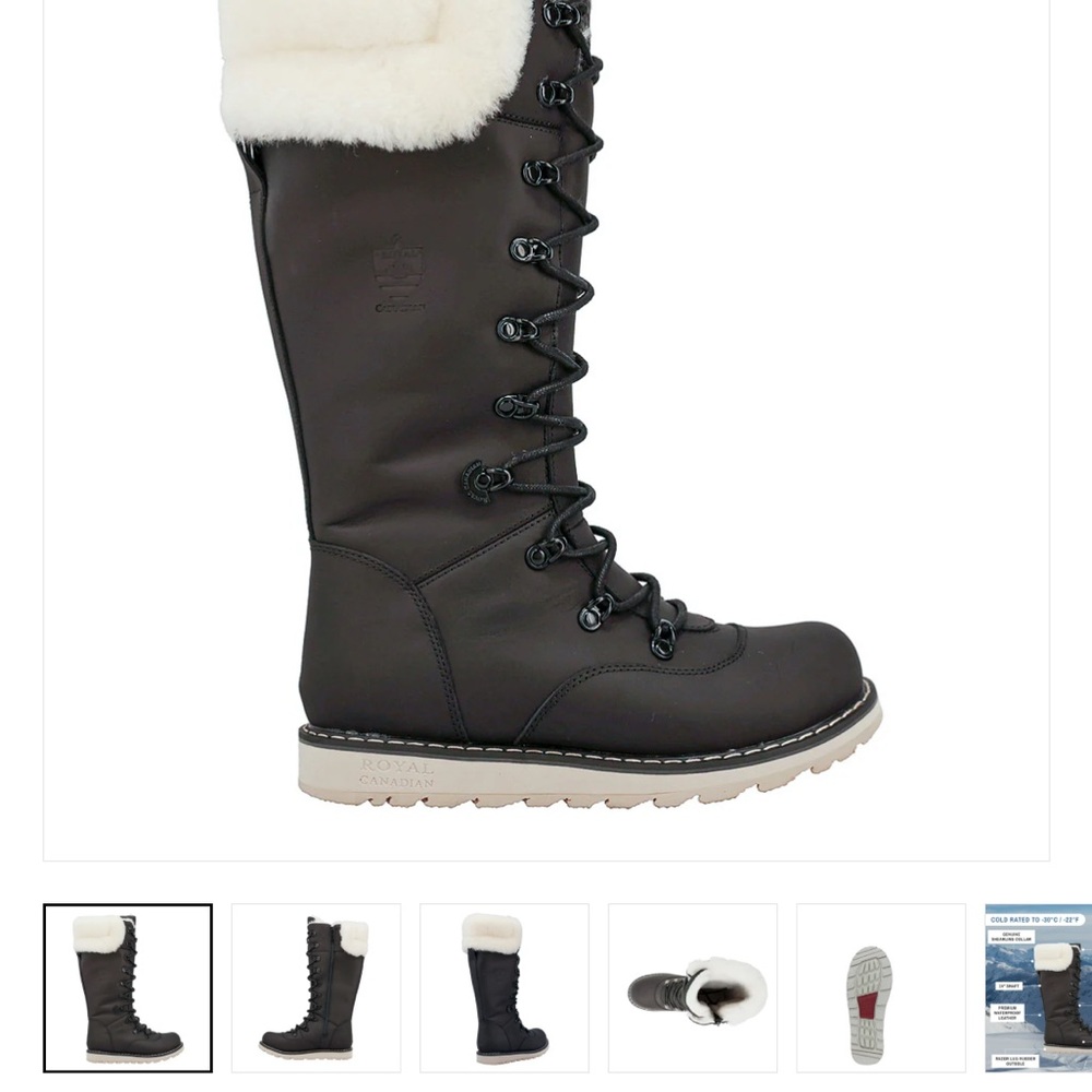Royal Canadian Dalhousie boots, black Lager size 11 womens